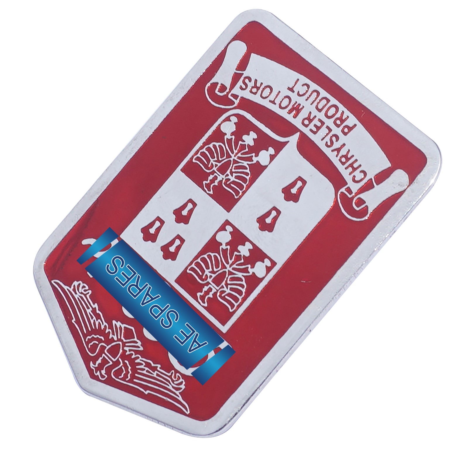 Bonnet Monogram / Badge Steel Made Red Color For DE Soto Cars