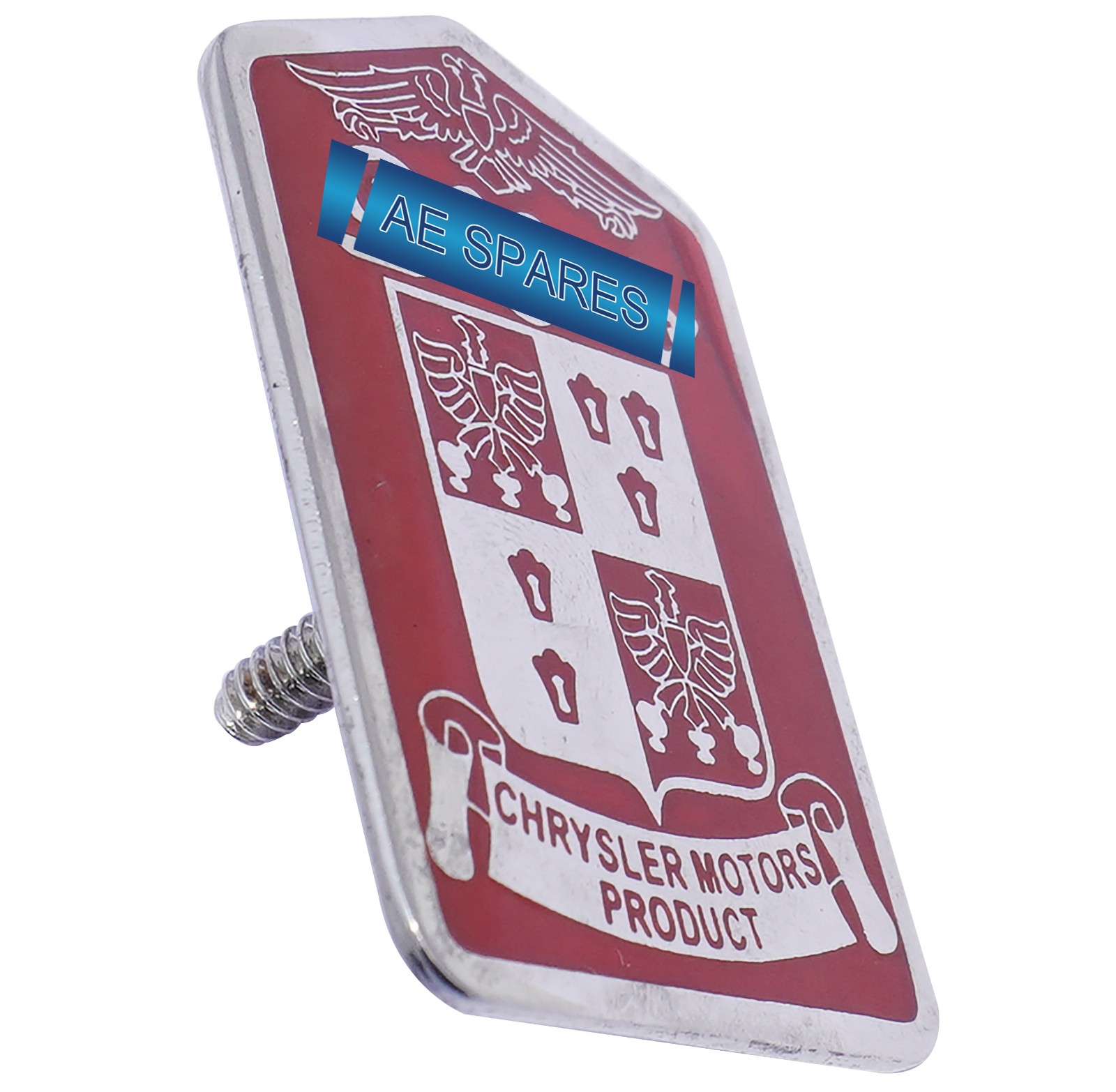 Bonnet Monogram / Badge Steel Made Red Color For DE Soto Cars