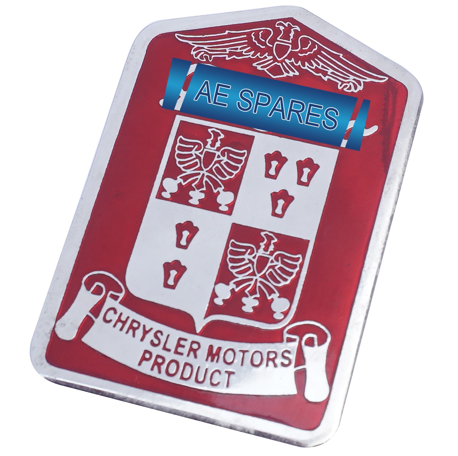 Bonnet Monogram / Badge Steel Made Red Color For DE Soto Cars