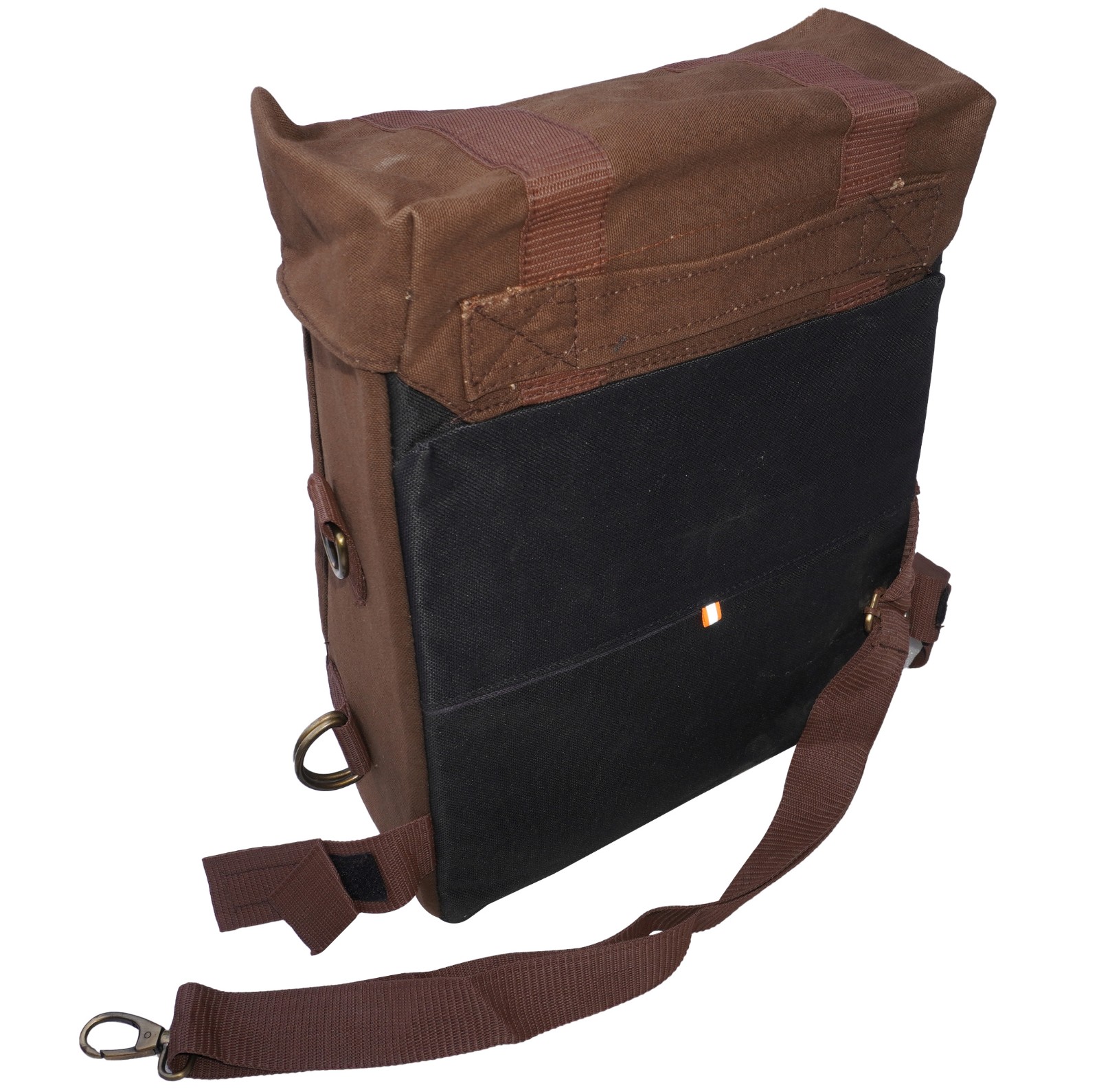 Military Pannier Canvas Bag Brown Fits For Royal Enfield Classic 350 500