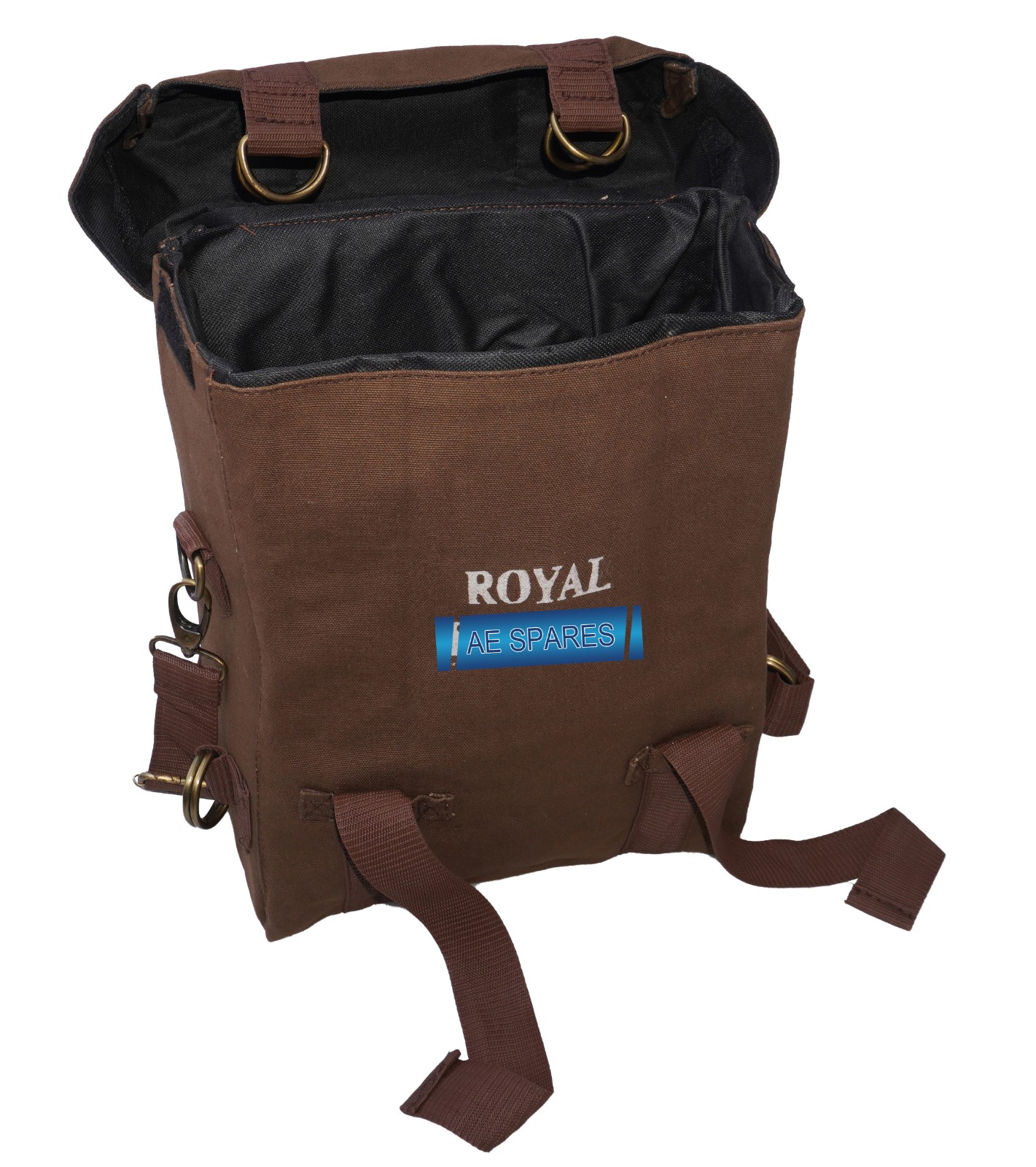 Military Pannier Canvas Bag Brown Fits For Royal Enfield Classic 350 500