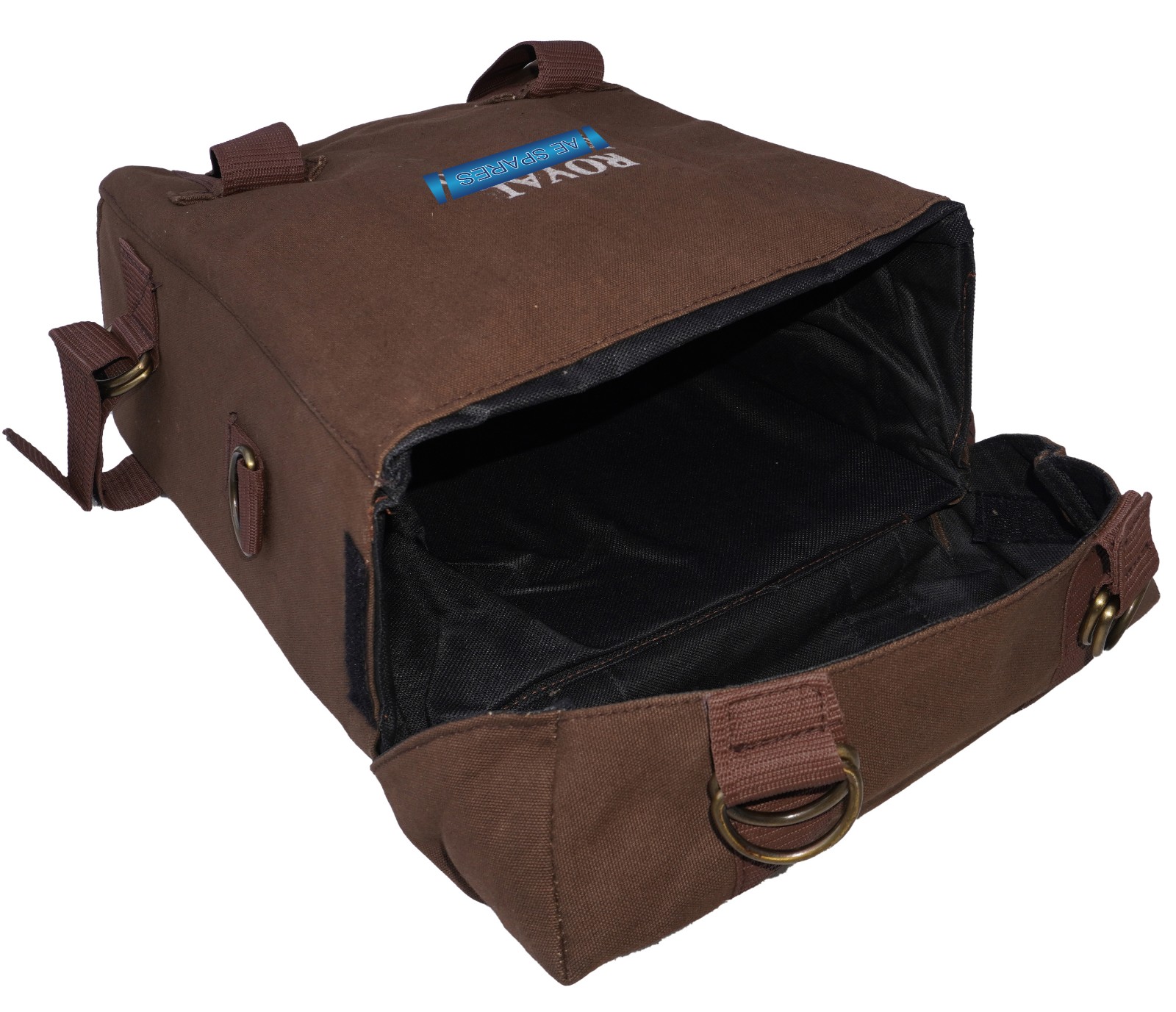 Military Pannier Canvas Bag Brown Fits For Royal Enfield Classic 350 500