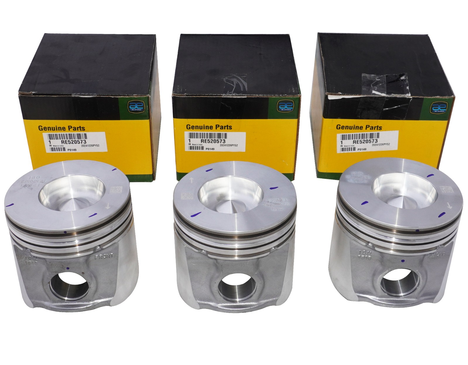 Genuine Piston 3 Units For John Deere RE520573 5E-5303 5045D 5103 5303 5410 5610