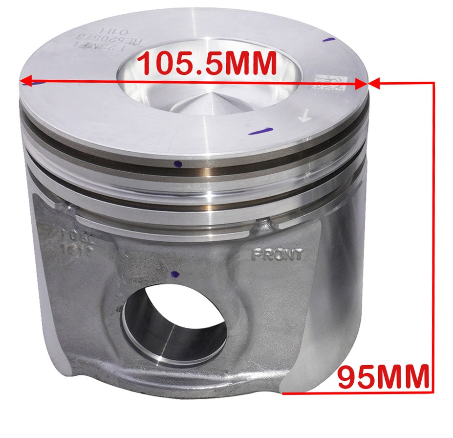 Genuine Piston 3 Units For John Deere RE520573 5E-5303 5045D 5103 5303 5410 5610