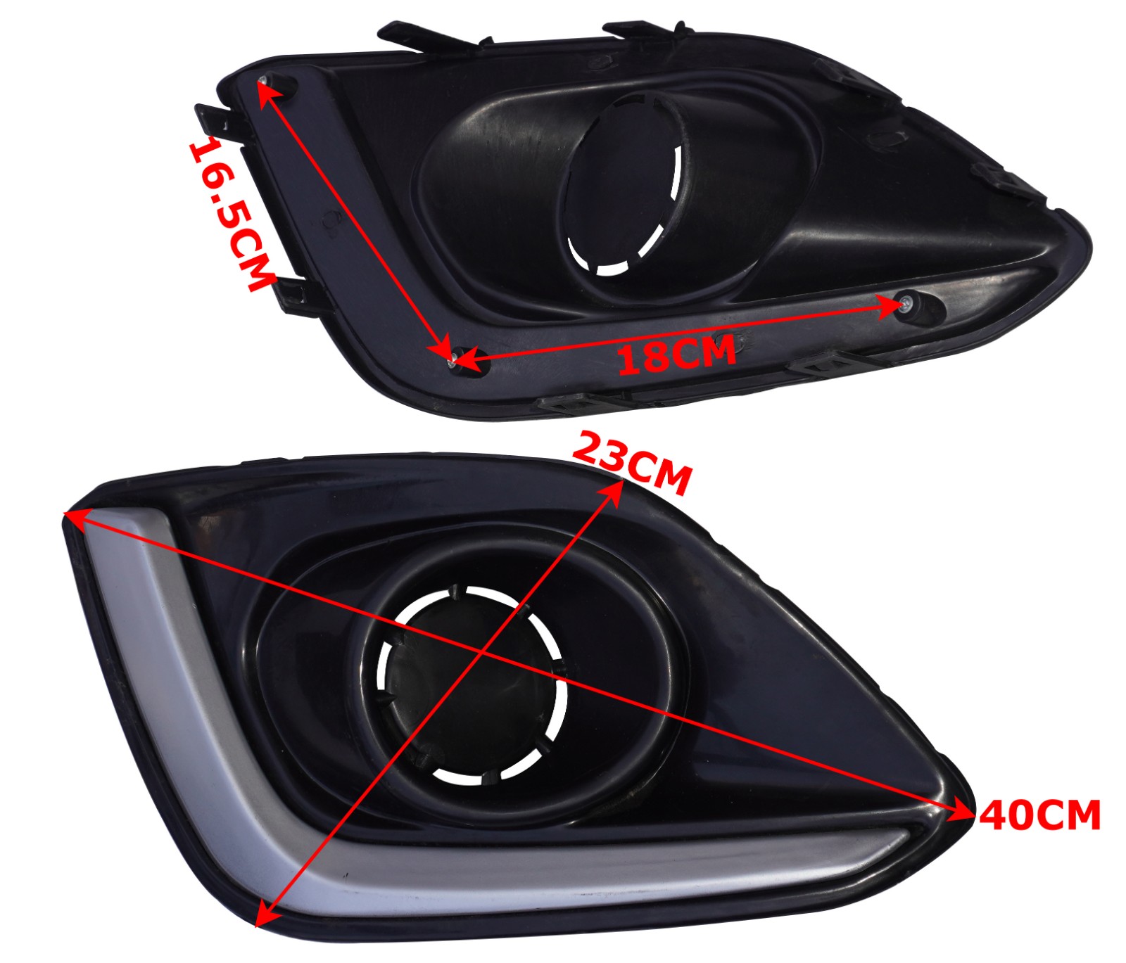 Fog Lamp Bezel Set Front Bumper Grille RH & LH For Suzuki Swift 2014-2017