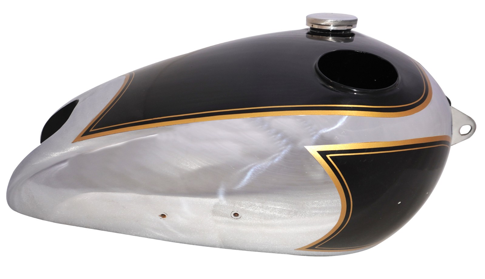 For BSA B31 Chrome & Black Painted With Speedometer Cavity Gas Fuel Petrol Tank