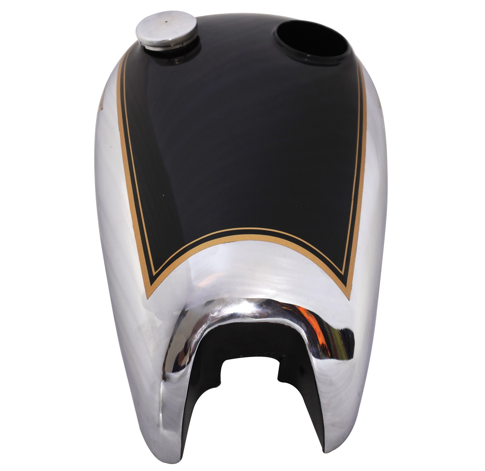 For BSA B31 Chrome & Black Painted With Speedometer Cavity Gas Fuel Petrol Tank