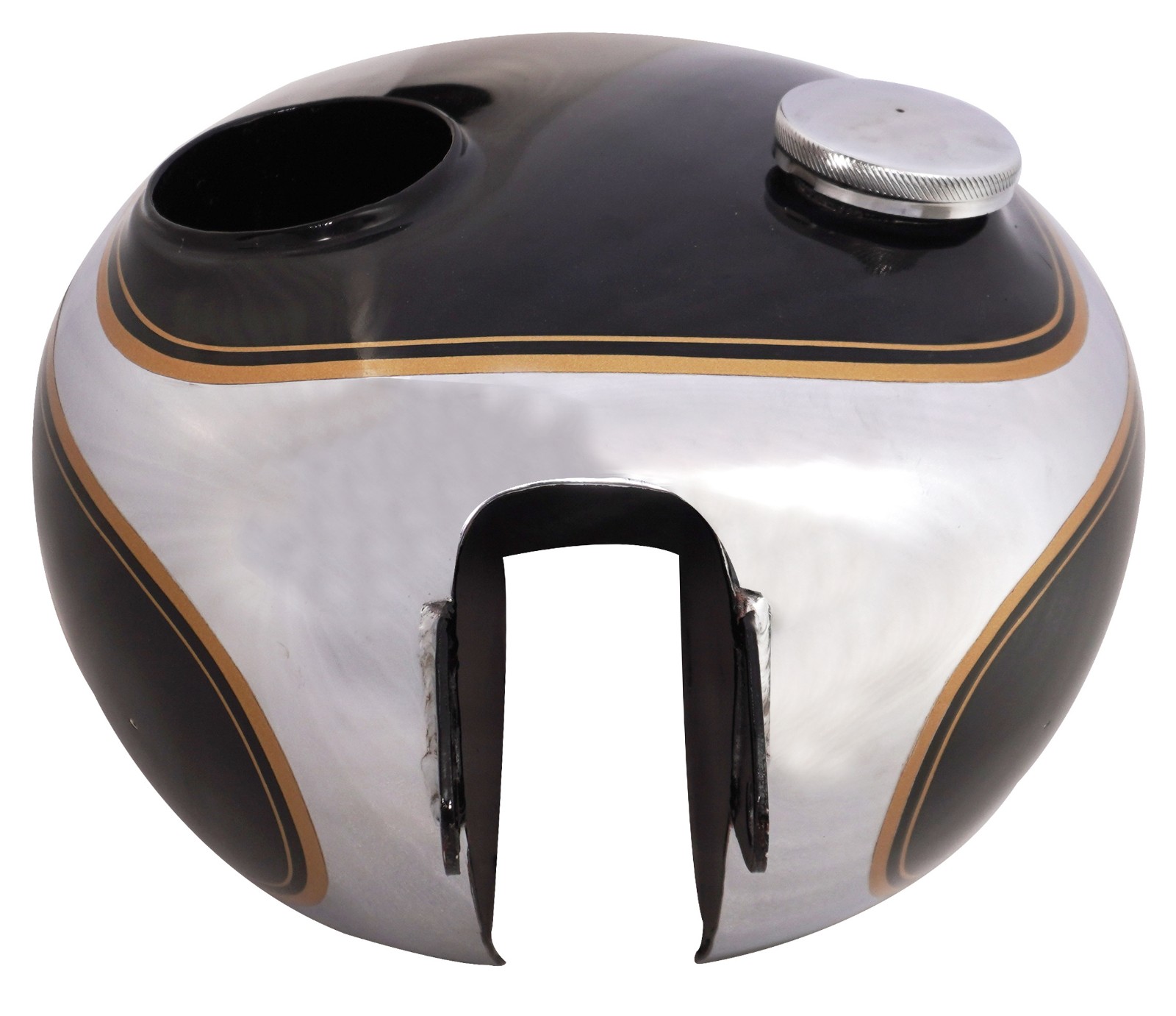 For BSA B31 Chrome & Black Painted With Speedometer Cavity Gas Fuel Petrol Tank