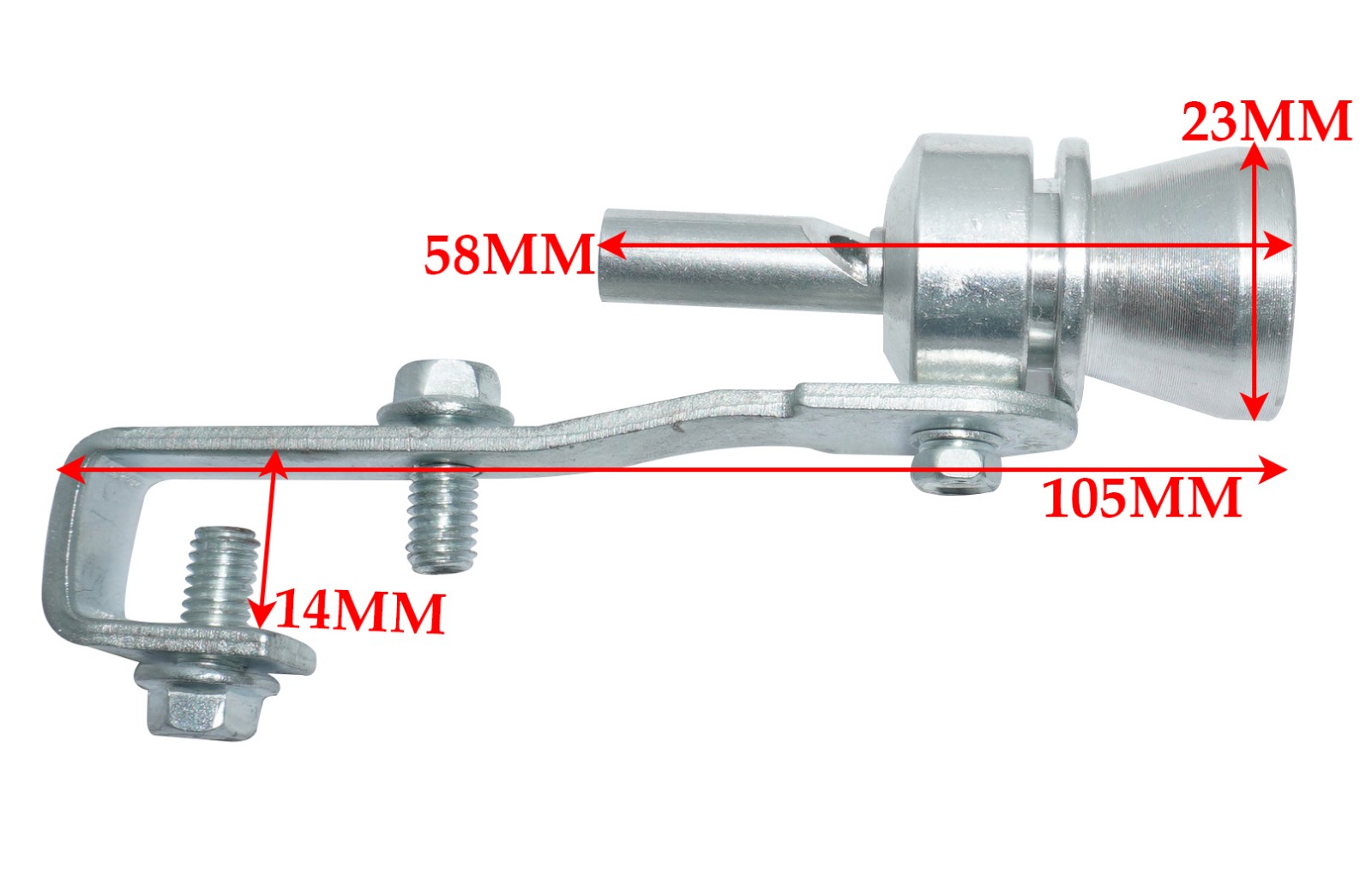 Turbo Type Sound Whistle Car Silencer Exhaust Silver For Suzuki Samurai SJ410