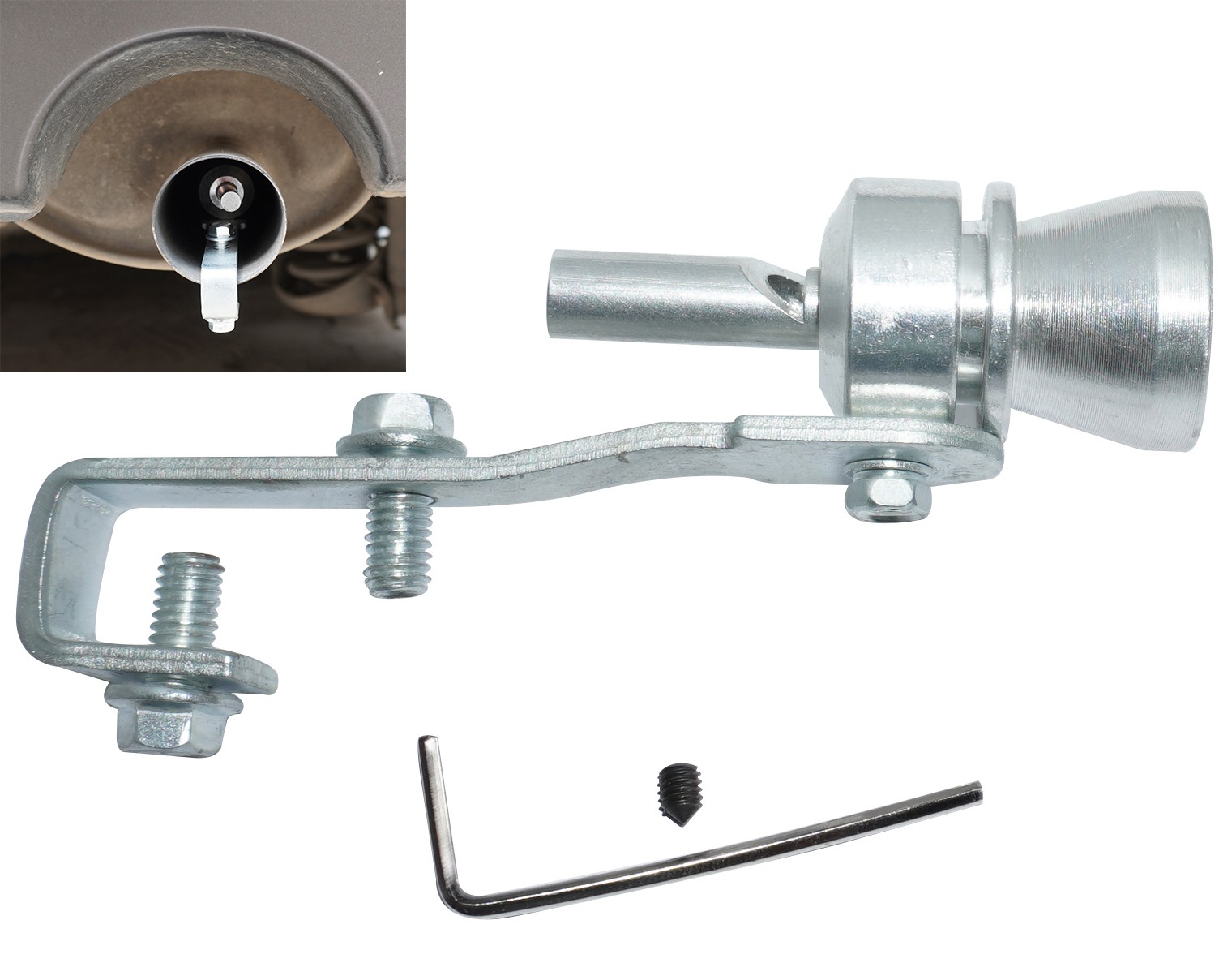 Turbo Type Sound Whistle Car Silencer Exhaust Silver For Suzuki Samurai SJ410