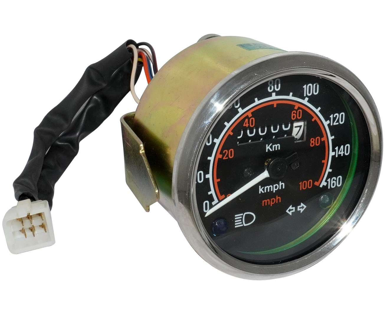 SPEEDOMETER 160 Kmph / 100 Mph KILOMETER BLACK DIAL FACE FOR ROYAL ENFIELD