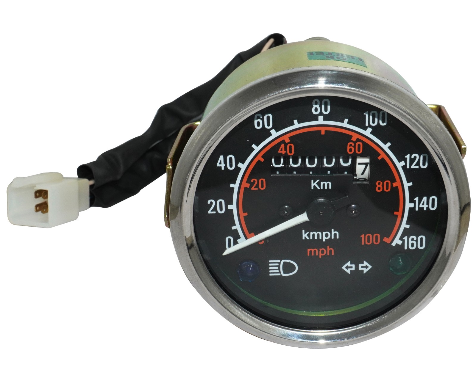 SPEEDOMETER 160 Kmph / 100 Mph KILOMETER BLACK DIAL FACE FOR ROYAL ENFIELD