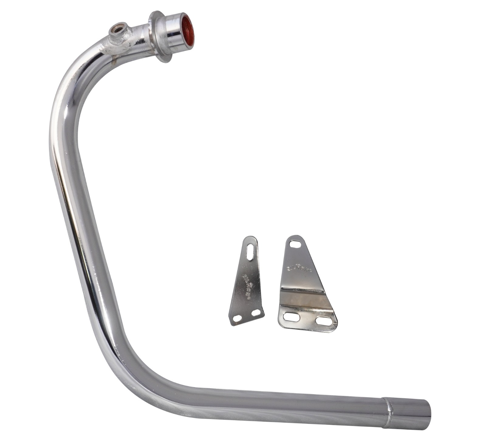 Short Bend Pipe Better Sound Chrome For Royal Enfield Classic Reborn Meteor 350