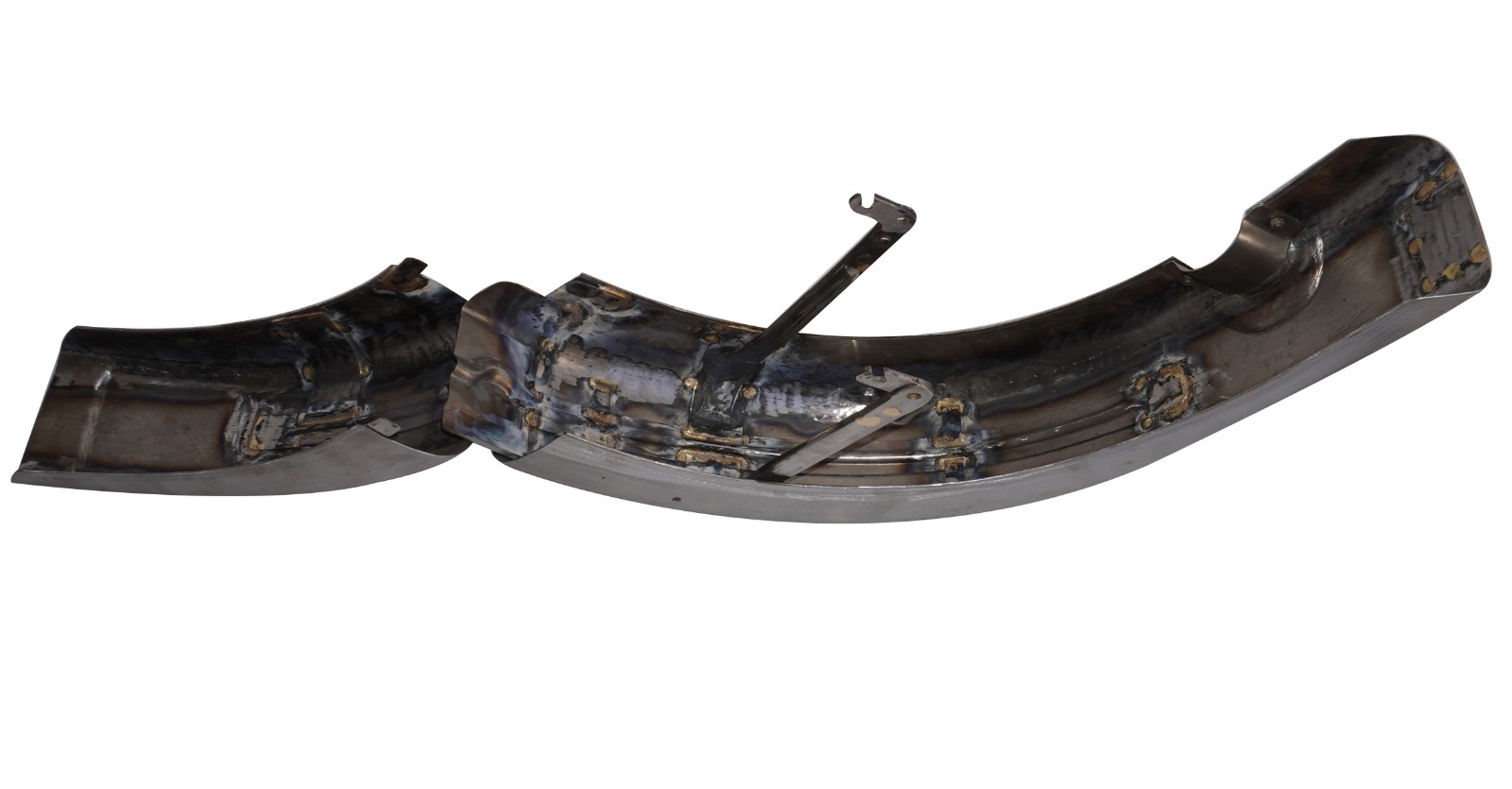 Front & Rear Mudguard Fender Set With Stays Raw Steel Fits For BMW R25/3