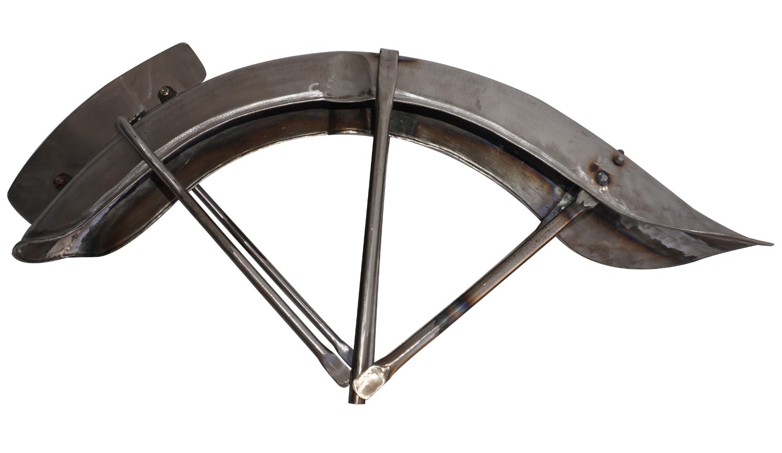 Front & Rear Mudguard Fender Set With Stays Raw Steel Fits For BMW R25/3