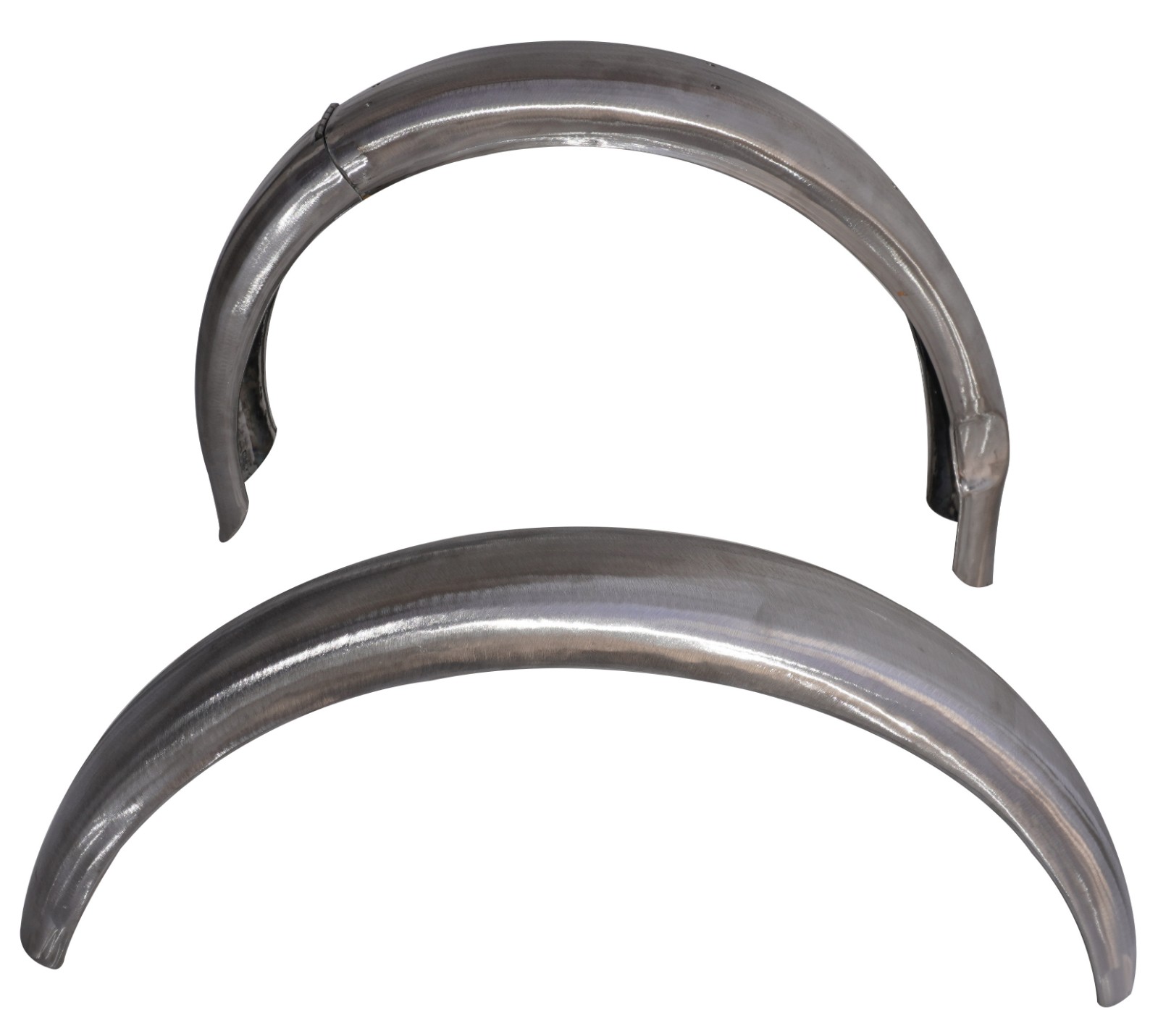 Front & Rear Mudguard Fender Set With Stays Raw Steel Fits For BMW R26 R27