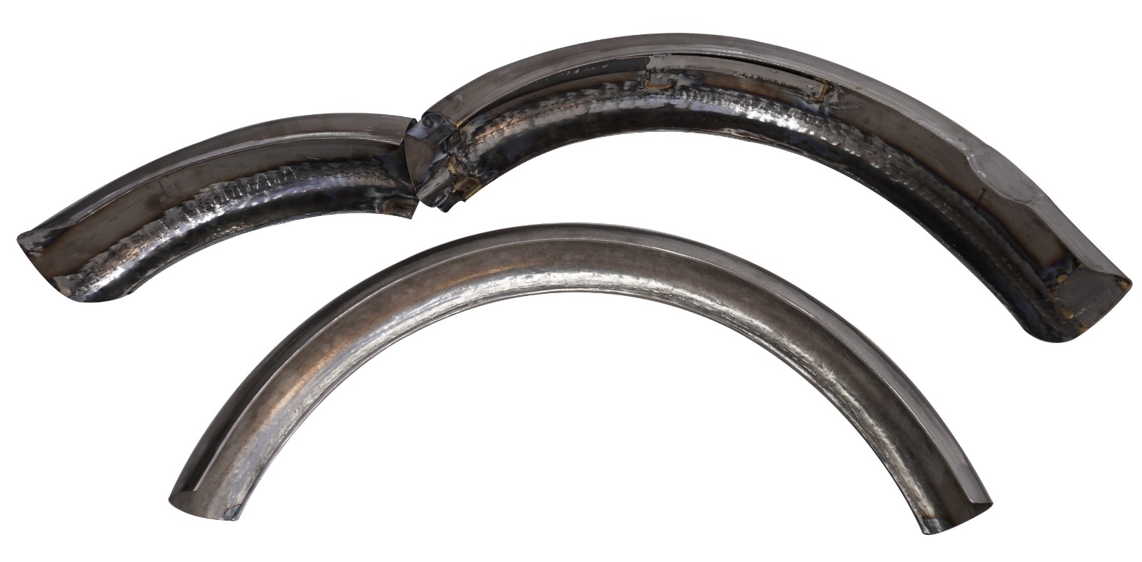 Front & Rear Mudguard Fender Set With Stays Raw Steel Fits For BMW R26 R27