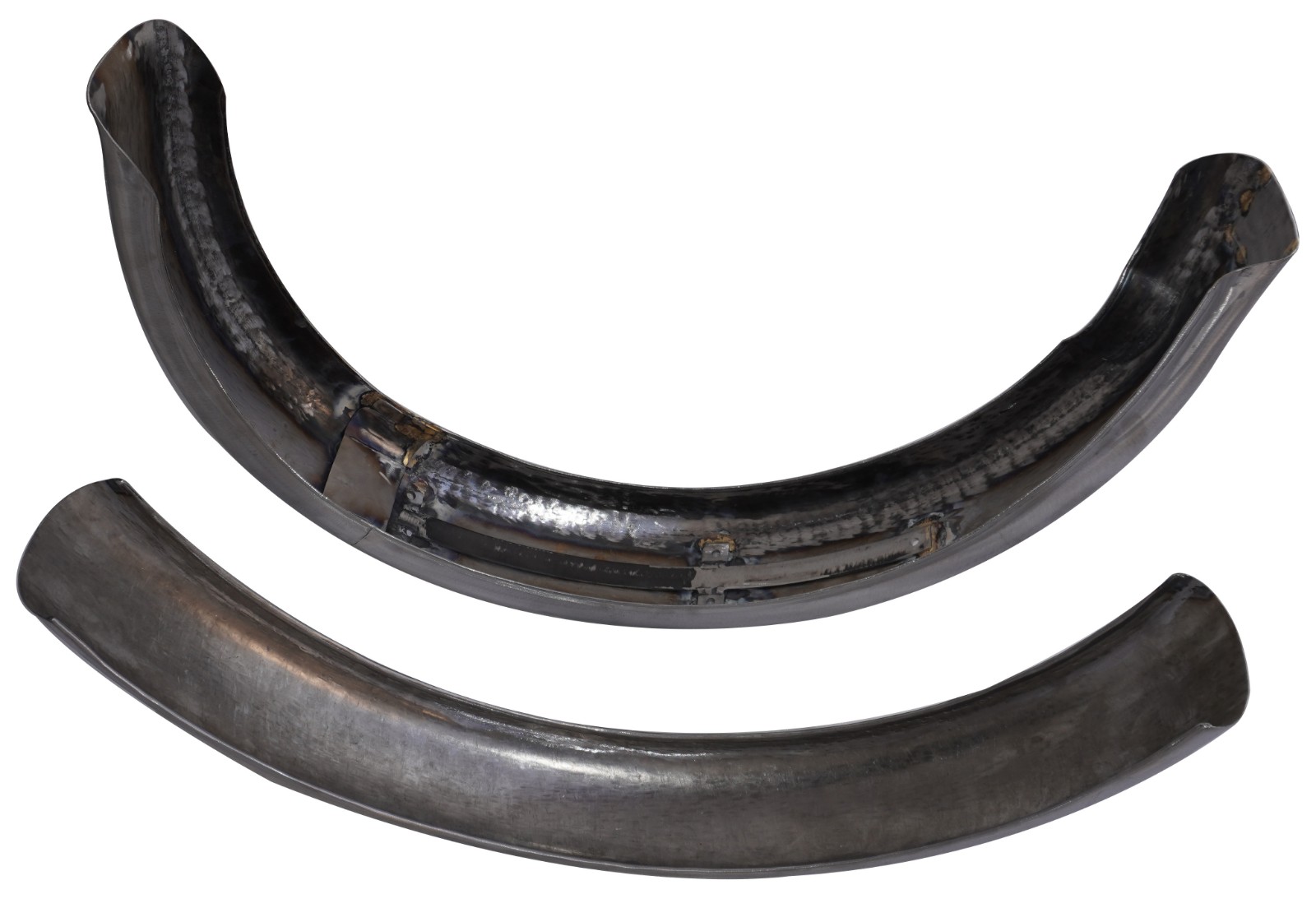 Front & Rear Mudguard Fender Set With Stays Raw Steel Fits For BMW R26 R27