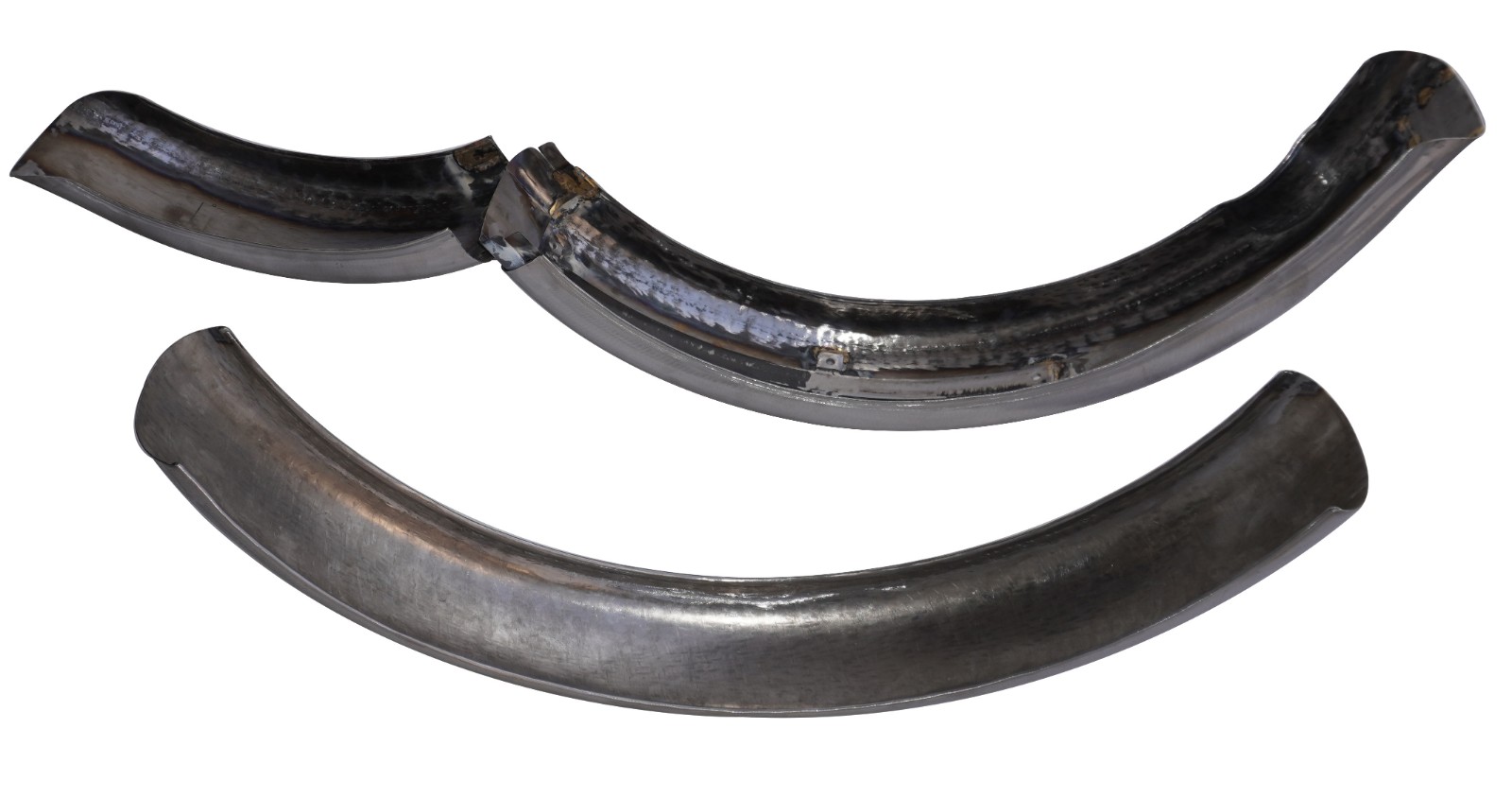 Front & Rear Mudguard Fender Set With Stays Raw Steel Fits For BMW R26 R27