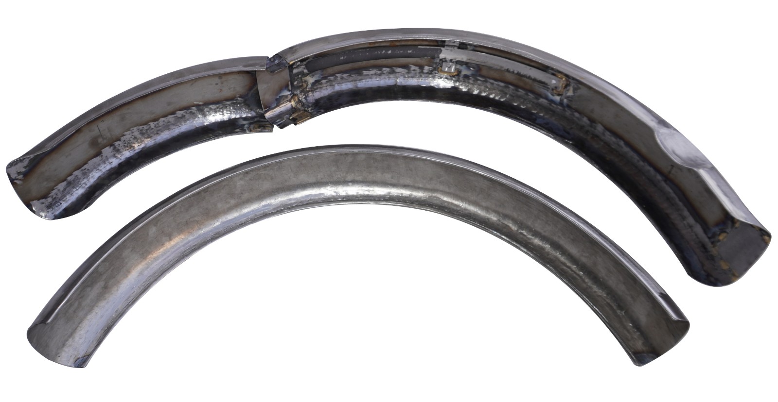 Front & Rear Mudguard Fender Set With Stays Raw Steel Fits For BMW R26 R27