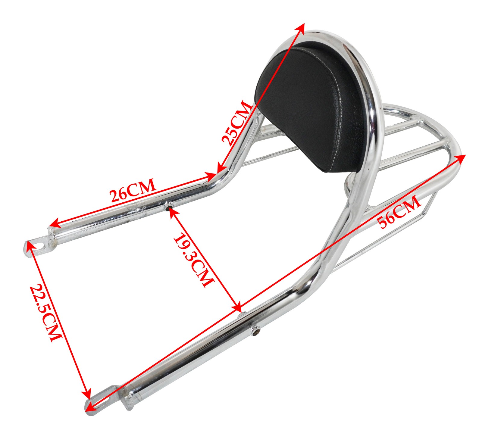 Fits For Royal Enfield Meteor 350 Rear Luggage Carrier With Backrest Chrome