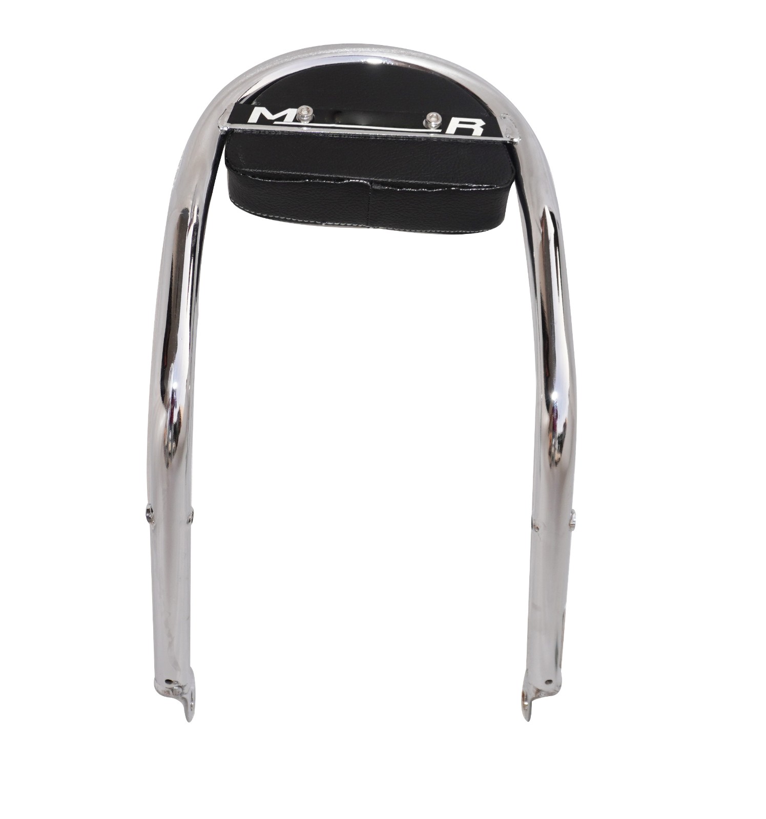 Passenger Backrest With Black Pad Chrome Fits For Royal Enfield Meteor 350