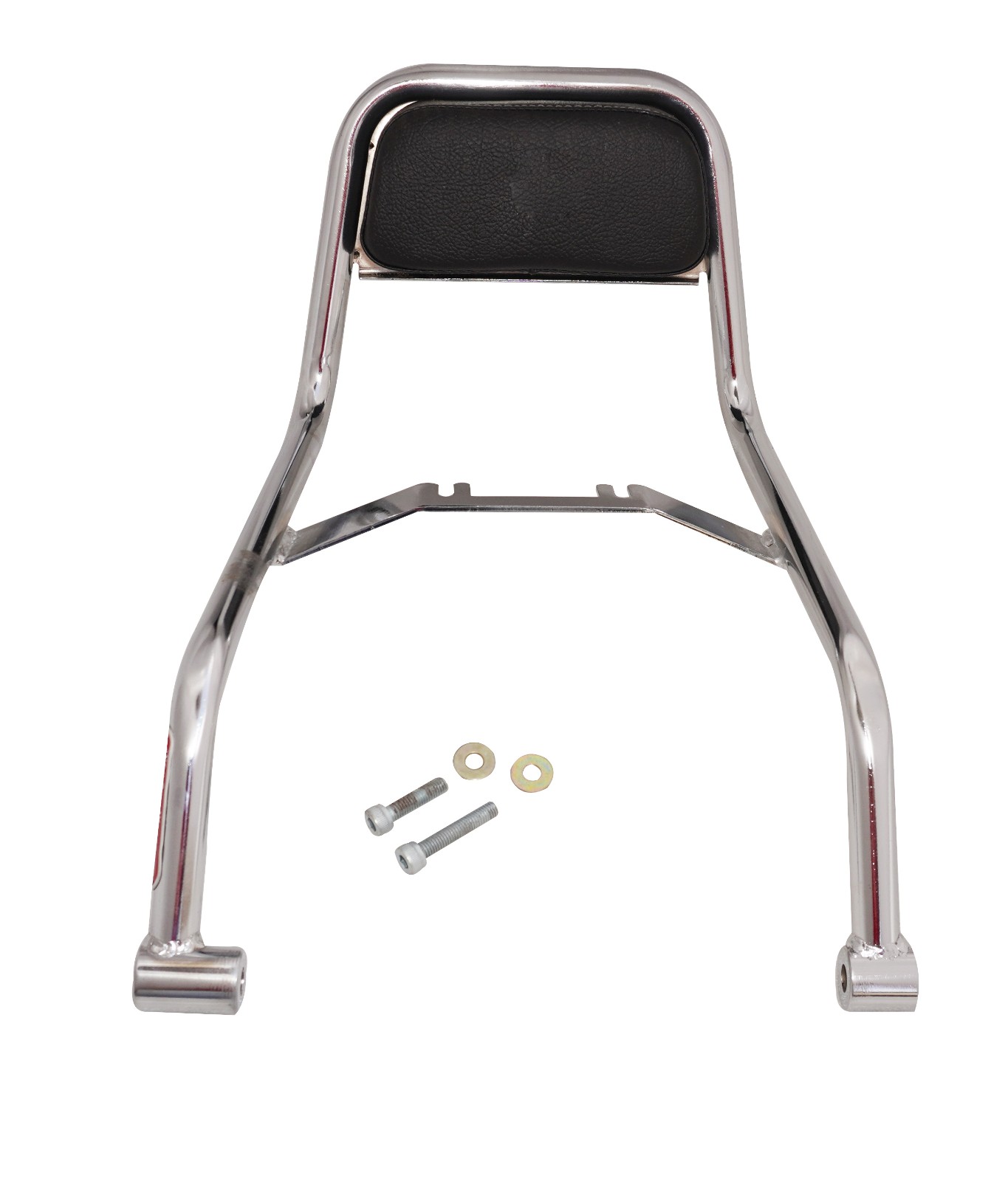 Passenger Backrest With Black Pad Chrome For Royal Enfield Super Meteor 650cc