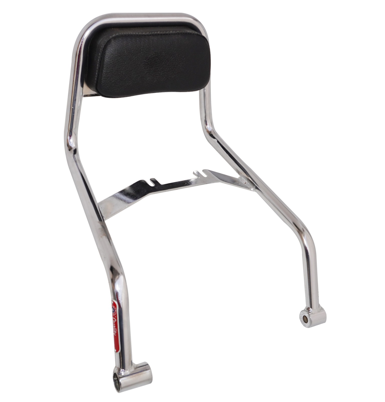 Passenger Backrest With Black Pad Chrome For Royal Enfield Super Meteor 650cc