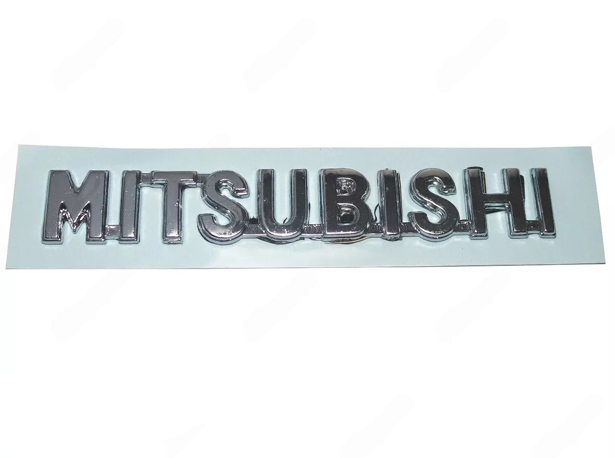 For Mitsubishi Nameplate Badge Rear Trunk Emblem Car Sticker Chrome