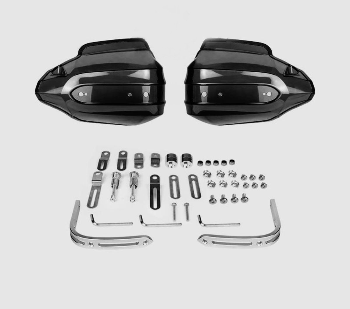 Black Color Hand Guard Kit For Royal Enfield Classic Reborn Meteor Hunter 350cc