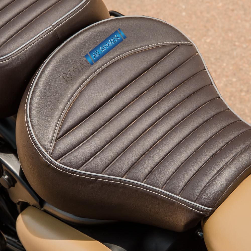 Brown Touring Rider Seat For Royal Enfield New Classic Reborn 350cc KXA00070