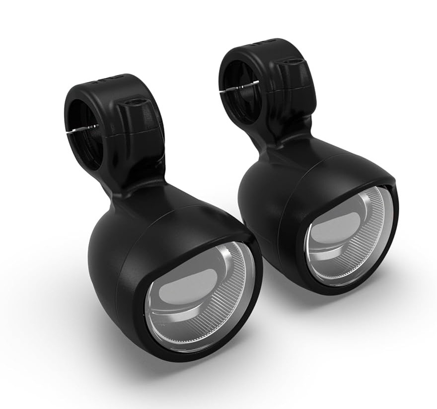 Black Led Fog Light Set For Royal Enfield Super Meteor Shotgun Classic 650