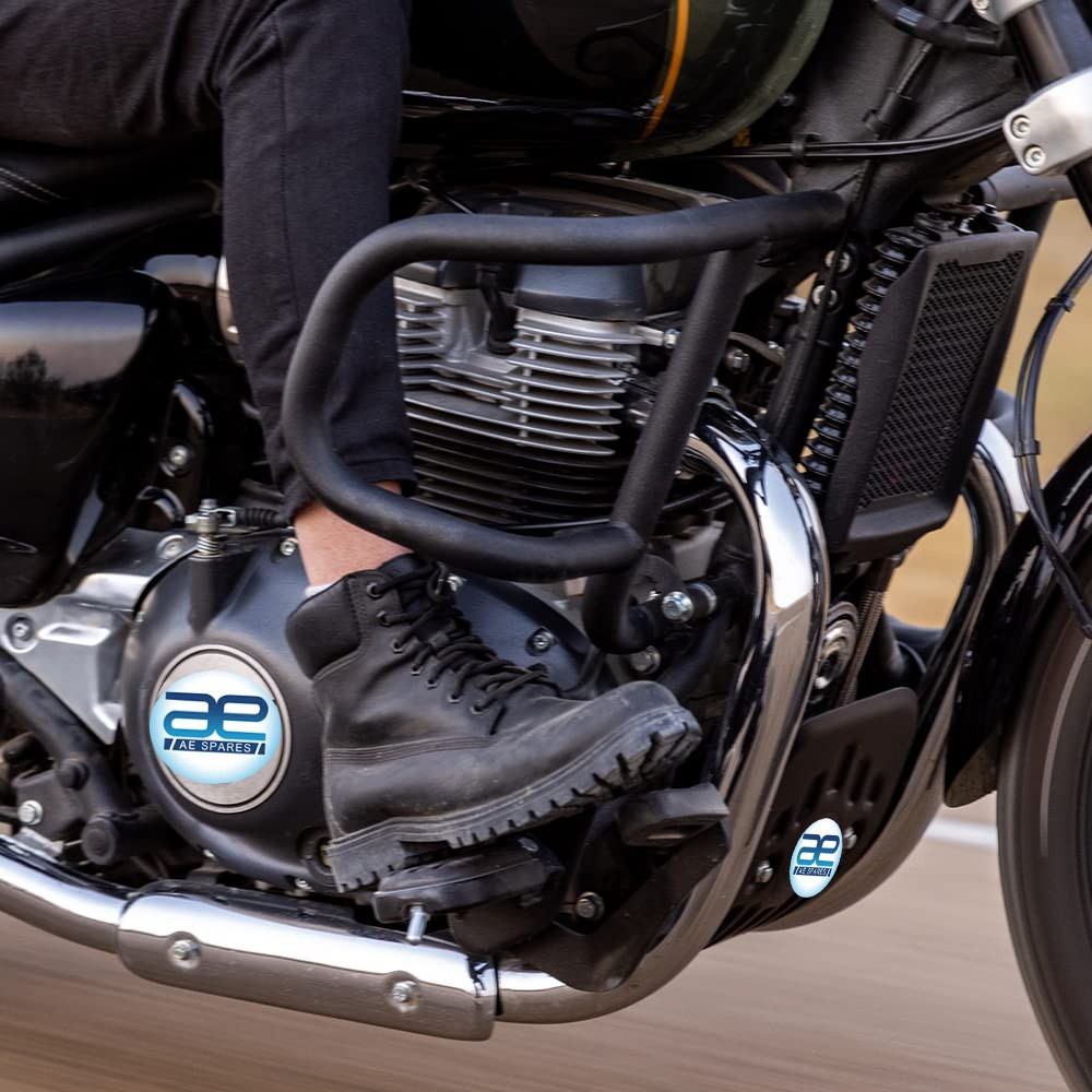 Black Airfly Evo Engine Guard For Royal Enfield Super Meteor 650 Shotgun 650