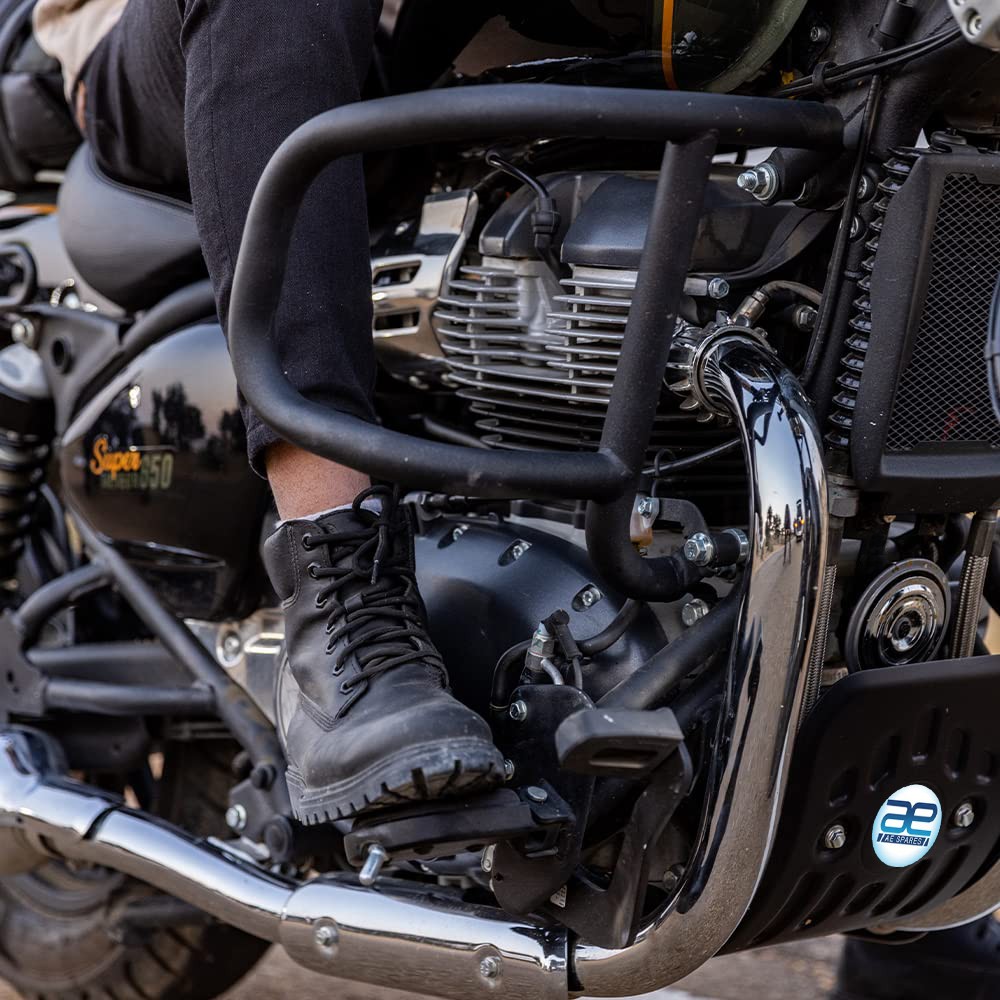 Black Airfly Evo Engine Guard For Royal Enfield Super Meteor 650 Shotgun 650