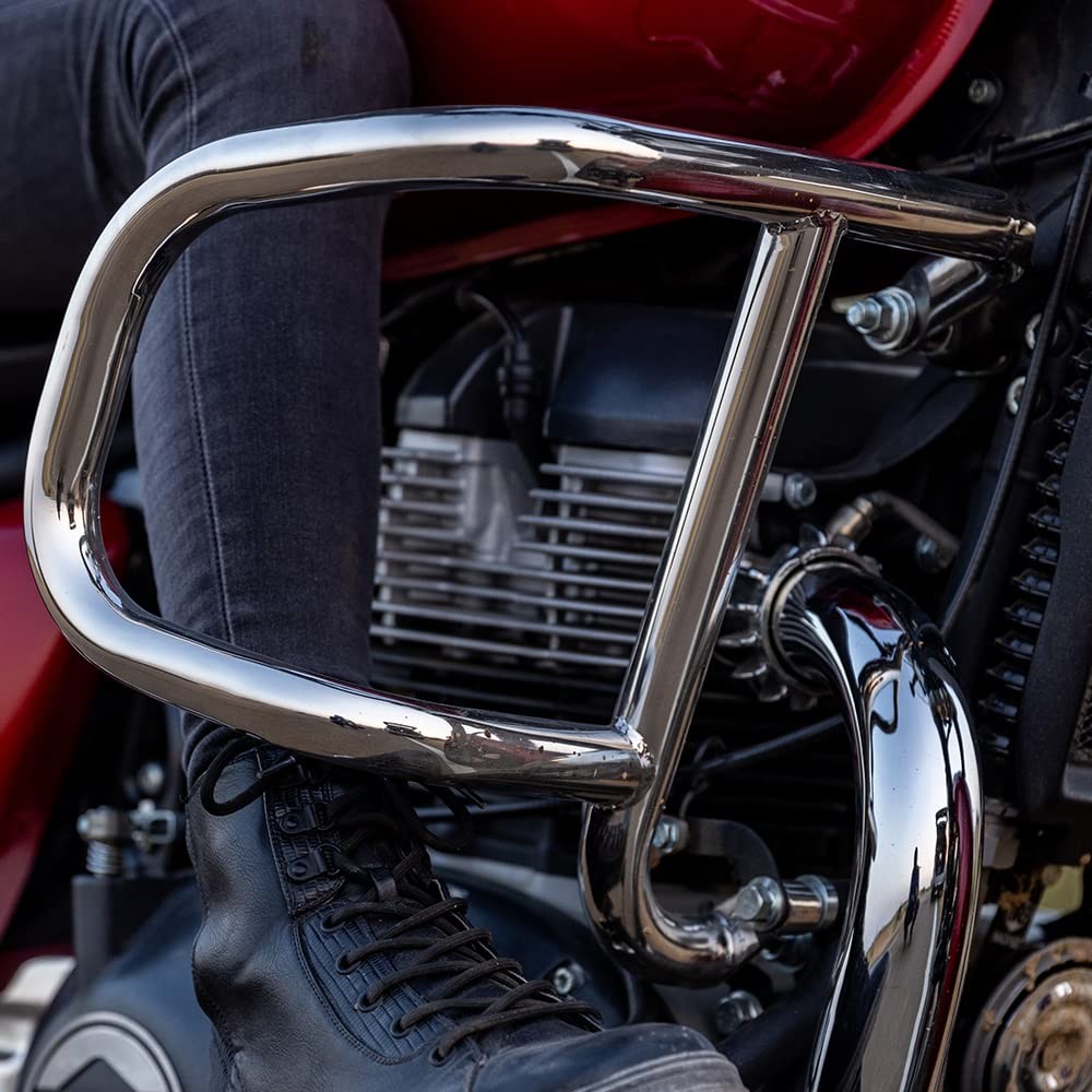 Silver Airfly Evo Engine Guard For Royal Enfield Super Meteor Shotgun 650