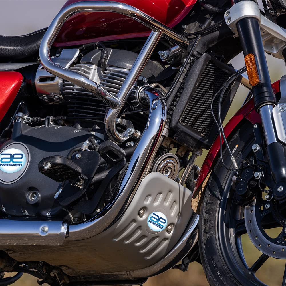 Silver Airfly Evo Engine Guard For Royal Enfield Super Meteor Shotgun 650