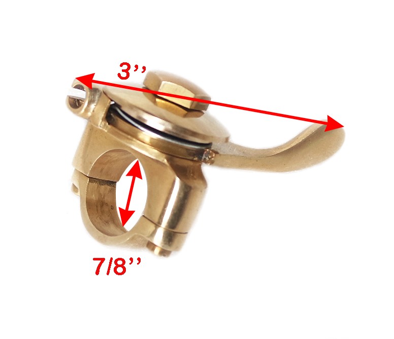 Air Choke Mag Lever Brass RH Side Set 7/8" Handlebar For NORTON BSA TRIUMPH