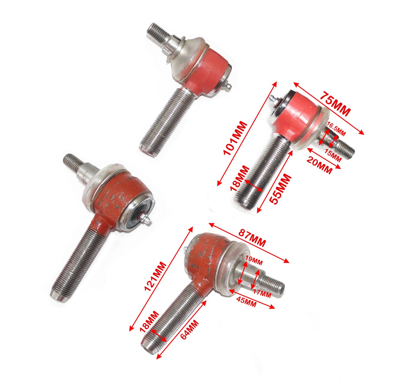 Front & Rear Track Tie Rod End Set For Massey Ferguson 35,135,145,155,240,250