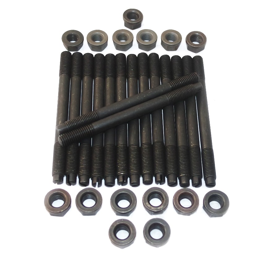 134 L Head Cylinder Head Stud & Nut Set for Willys Jeeps MB CJ2A CJ3A 1941-63