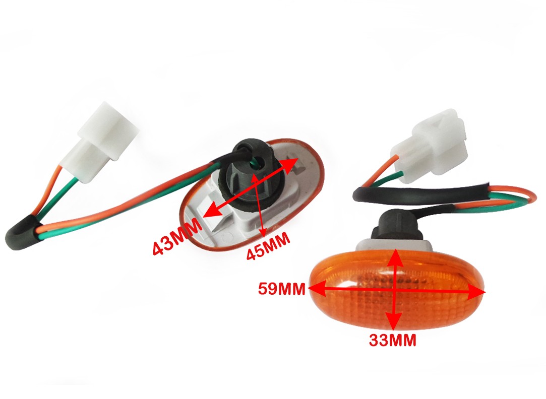 Turn Signal Side Indicator Lamp Light Set For Chevrolet Beat & Spark