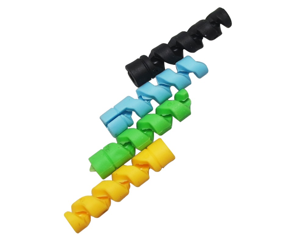 Set of 10 Spiral USB Cable Protector Cord Saver For USB Data Cable Protector