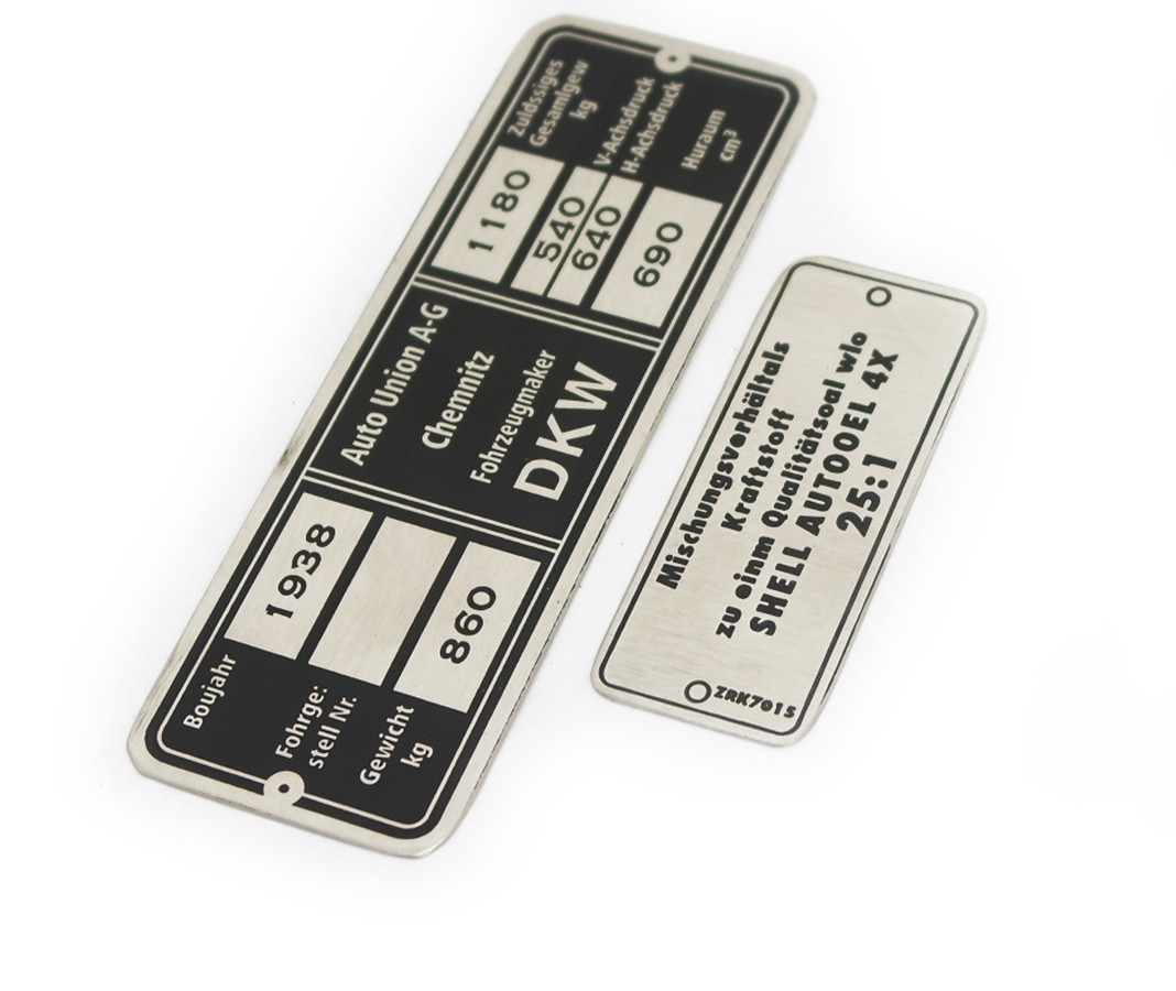 Data Plate Set Fits For Vintage DKW Car