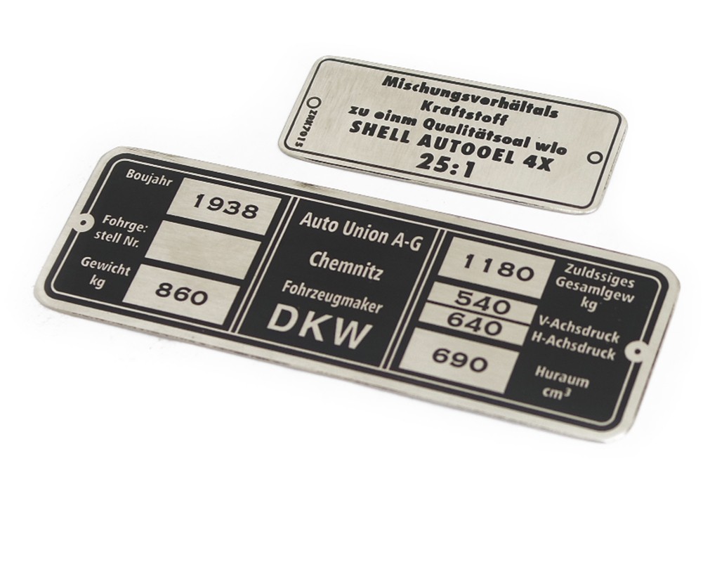 Data Plate Set Fits For Vintage DKW Car