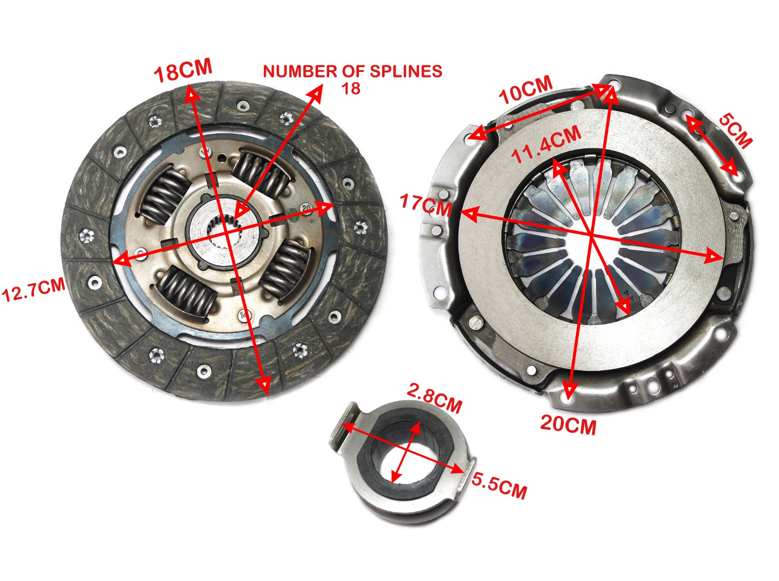 Clutch Kit Disc Pressure Plate Bearing For Suzuki 800 2nd Gen Alto WagonR