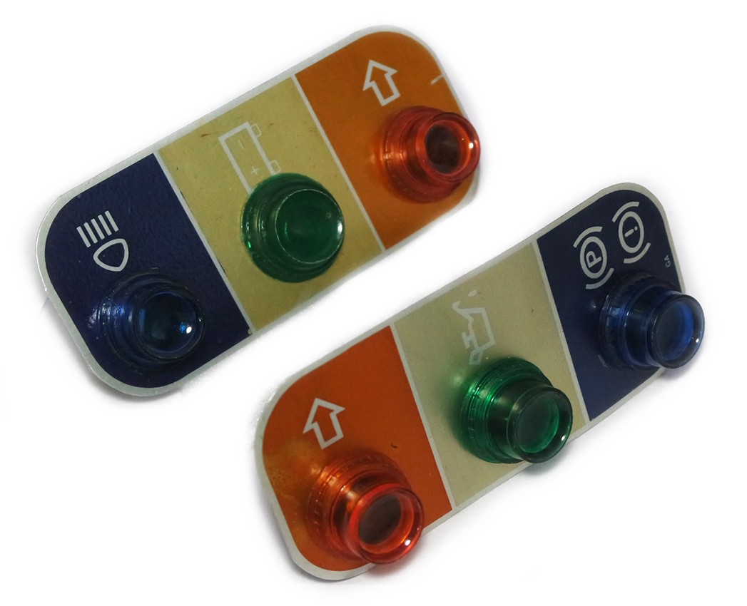Dash Board Light Set & Plate Indicator Decal For Mahindra Jeeps