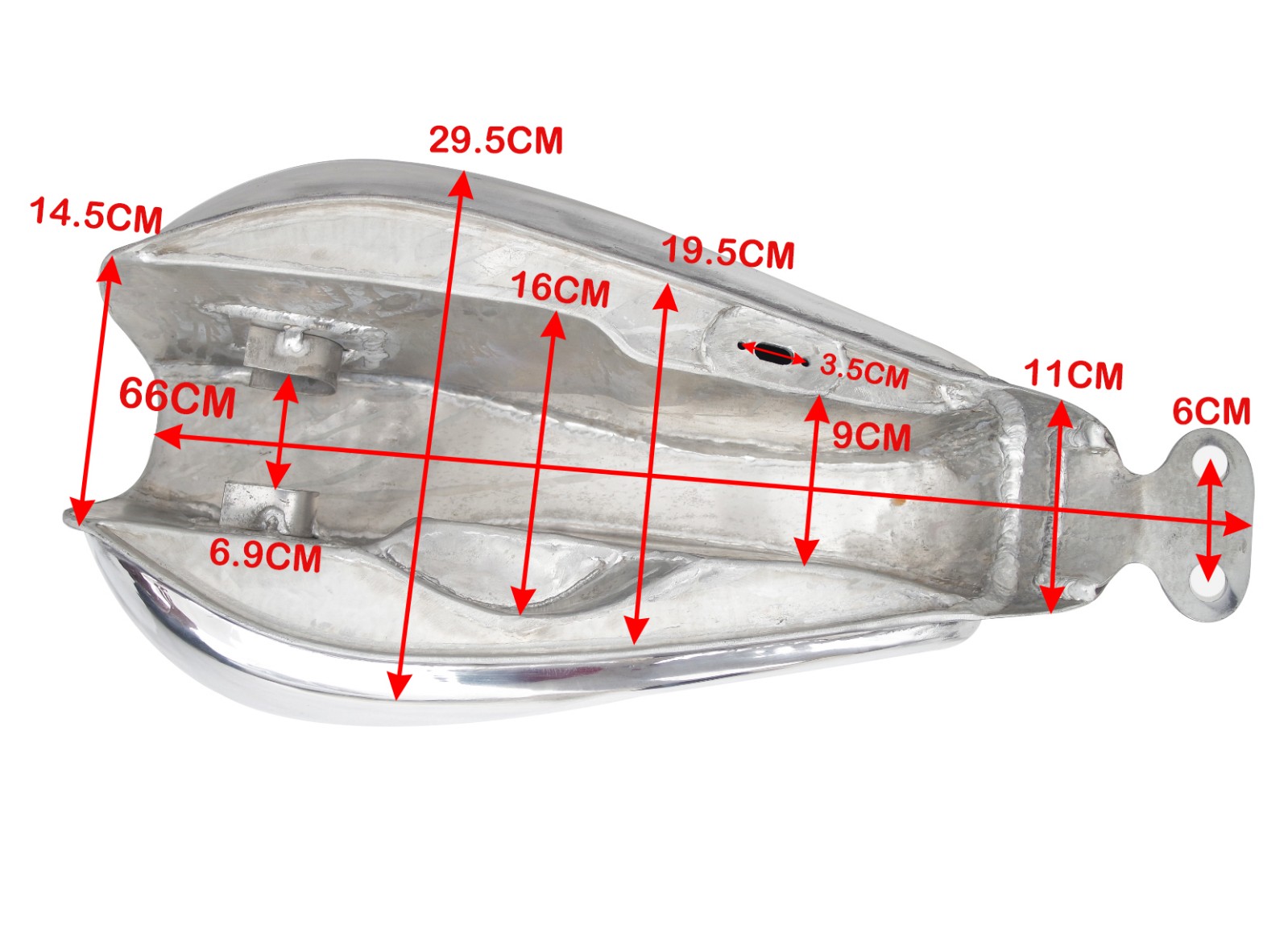 For Triumph Bonneville T100 2001-2008 Gas Petrol Fuel Tank With Cap Chrome