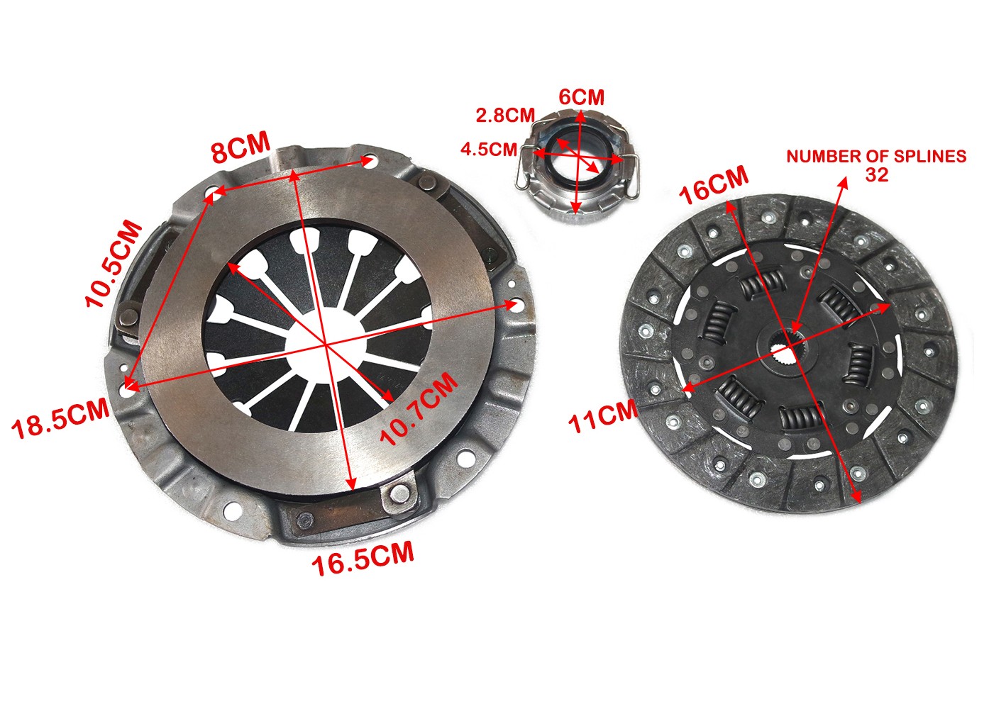 Clutch Kit For Suzuki Hatch SS40V 0.5L/0.8L 3cyl CA F5A F8B