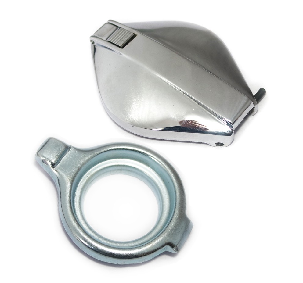 2.5" Petrol Tank Flip Filler Cap Lid With Filler Neck For Norton Triumph BSA
