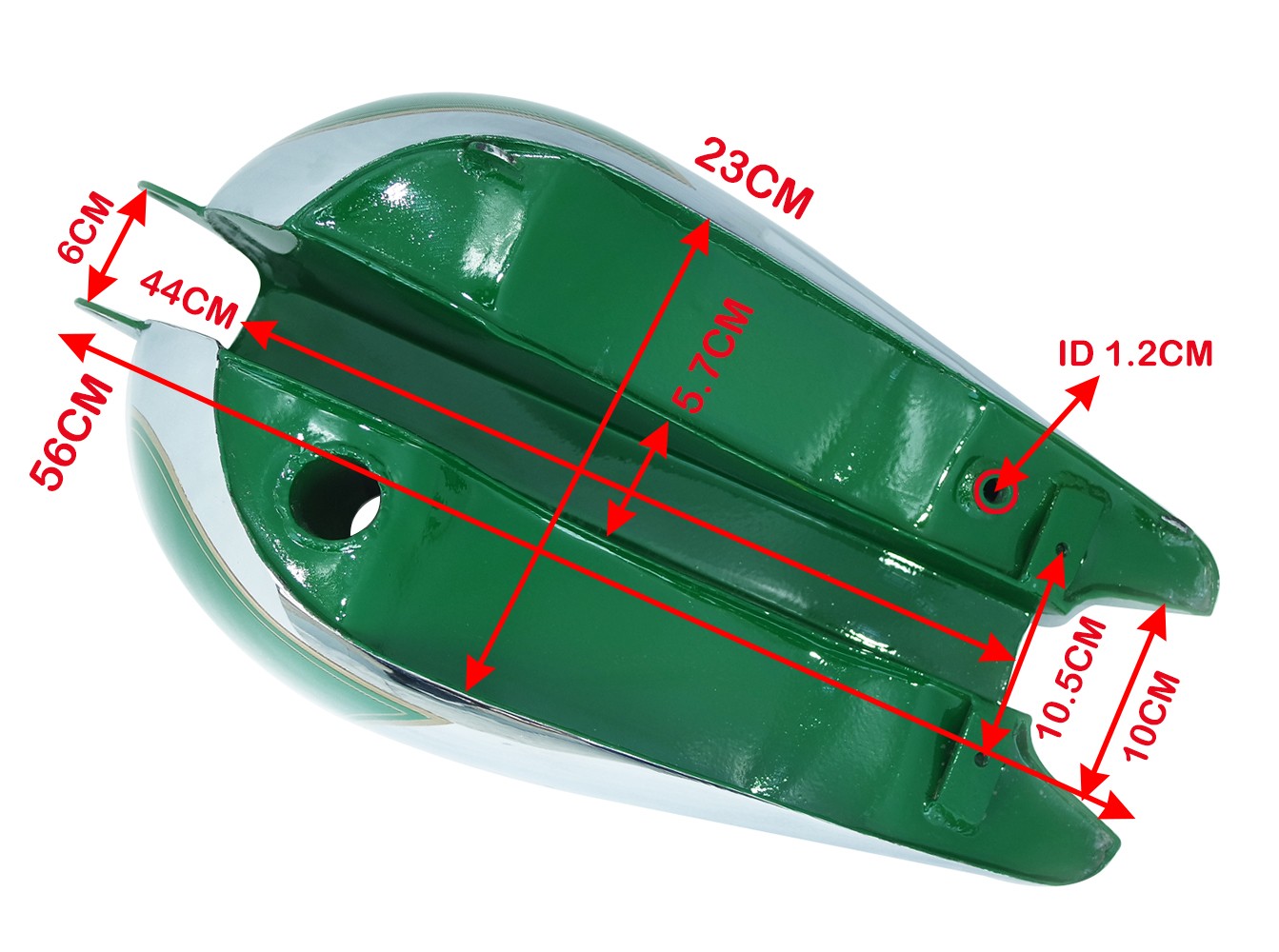 For BSA B31 Green & Chrome Petrol Tank With Cap & Replica Smiths Speedometer