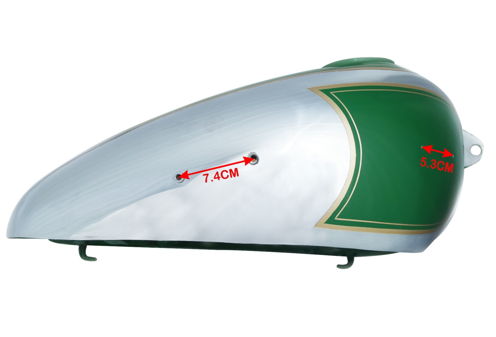 For BSA B31 Green & Chrome Petrol Tank With Cap & Replica Smiths Speedometer